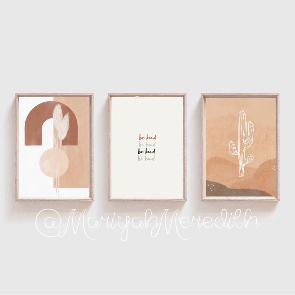 HP!• Neutral Boho wall art•